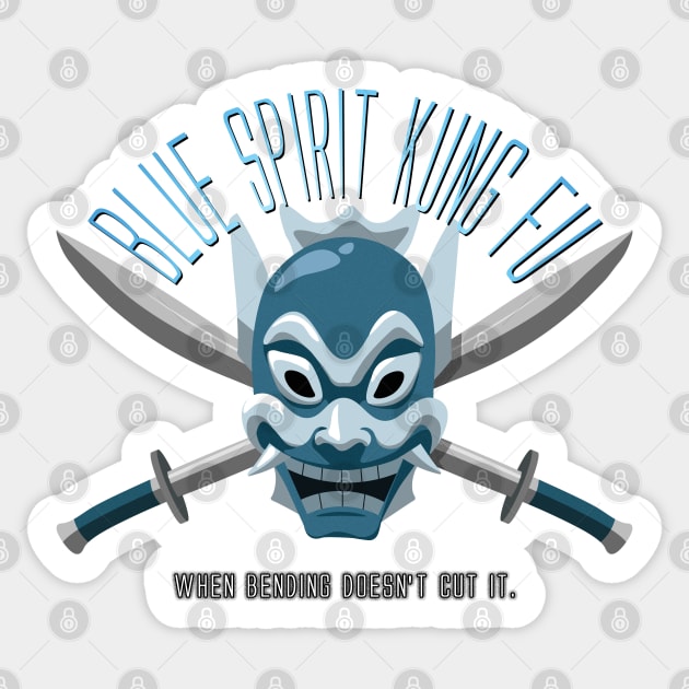 Blue Spirit Kung Fu Sticker by Doc Multiverse Designs